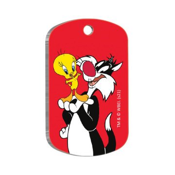 Sylvester & Tweety Asker Şekilli Kedi ve Köpek Künyesi Small 2 x 3,5 cm