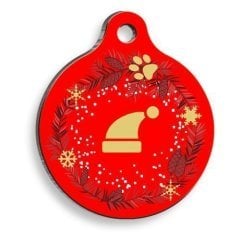 Christmas Serisi Hat Yuvarlak Kedi ve Köpek Künyesi