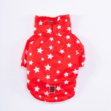 PawStar Kırmızı Stars Büyük Irk Yağmurluk
