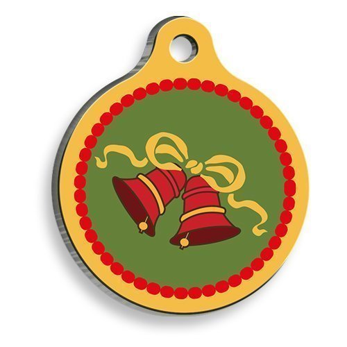 Christmas Serisi Bell Yuvarlak Kedi ve Köpek Künyesi