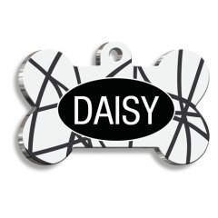 Siyah Şık Kedi Köpek Künyesi Small 2,1 x 3,1 cm