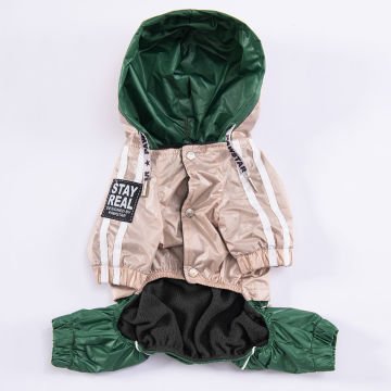 PawStar Bej - Yeşil  BiColar  Büyük Irk Yağmurluk