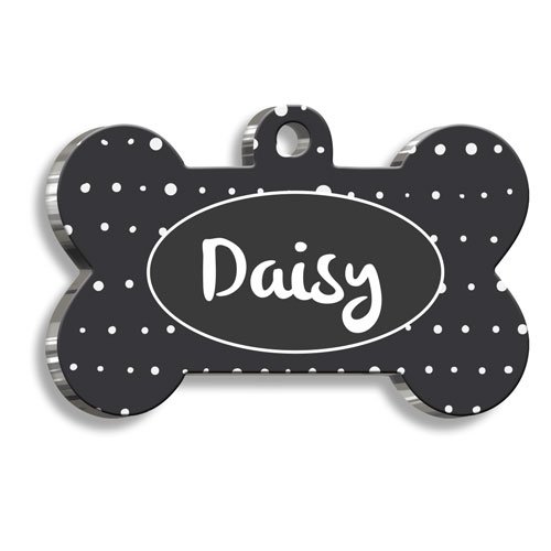 Küçük Büyük Noktalar Kedi Köpek Künyesi Medium 2,6 x 3,8 cm