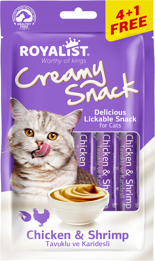 Royalist Creamy Snack Shrimp & Chicken - Karidesli ve Tavuklu 5x15 Gr