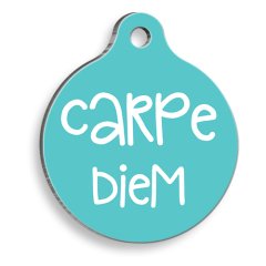 Carpe Diem Yuvarlak Kedi ve Köpek Künyesi Large 3,8 cm