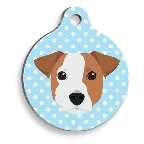Irklara Özel Seri Puantiyeli Jack Russel Yuvarlak Köpek Künyesi