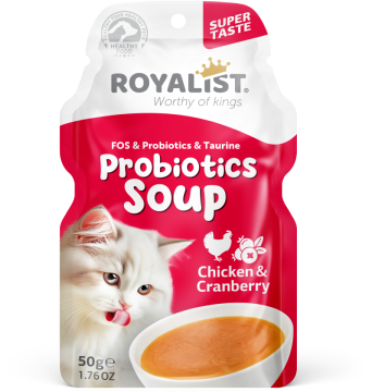 Royalist Cat Probiotics Soup Chicken & Cranberry - Kediler İçin Tavuklu ve Kızılcıklı Probiyotik Çorba  50 Gr