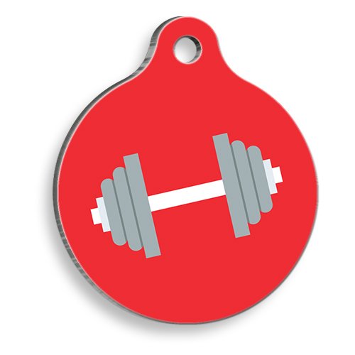 Halterli Yuvarlak Kedi ve Köpek Künyesi Small 2,5 cm
