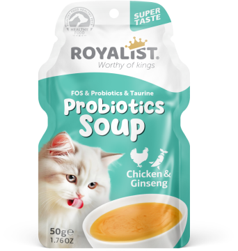 Royalist  Cat Probiotics Soup Chicken & Ginseng - Kediler İçin Tavuklu ve Ginsengli  Probiyotik Çorba  50 Gr
