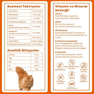 Vet's Plus Optimal Nutrition Tavuk Etli Tahılsız Kedi Konservesi 85gr