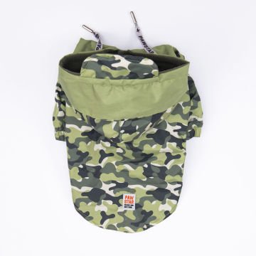 PawStar Yeşil Dijon Yağmurluk Küçük ve Orta Irk