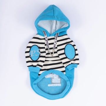PawStar Turkuaz Lucky Club Hoodie Küçük ve Orta Irk