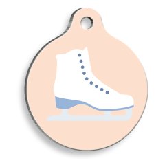 Buz Pateni Yuvarlak Kedi ve Köpek Künyesi Medium 3 cm