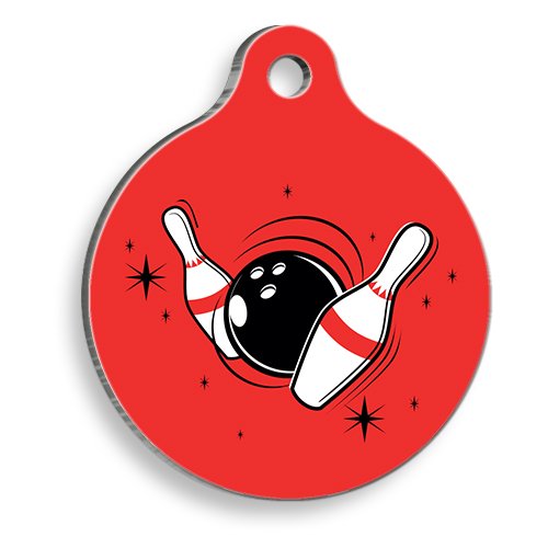Bowling Yuvarlak Kedi ve Köpek Künyesi Medium 3 cm