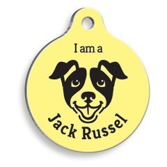Sarı Jack Russel Yuvarlak Köpek Künyesi