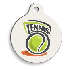 Tenis Yuvarlak Kedi ve Köpek Künyesi Large 3,8 cm