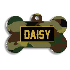 Kamuflaj Desenli Kedi Köpek Künyesi Medium 2,6 x 3,8 cm