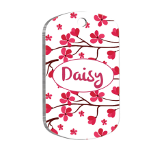 Kiraz Ağacı Askeri Kedi Köpek Künyesi Large 2,9 x 5 cm