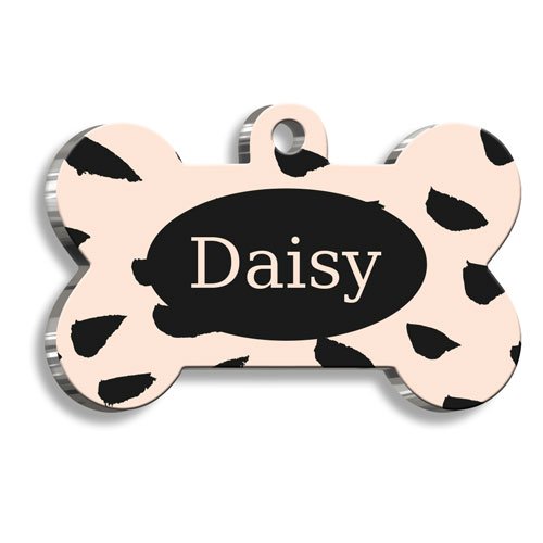 Zeytin Desenli Kedi Köpek Künyesi Medium 2,6 x 3,8 cm