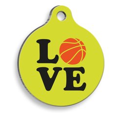 Love Sports Yuvarlak Şekilli Kedi ve Köpek Künyesi XLarge 3,3 x 5 cm