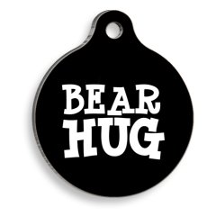 Bear Hug Yuvarlak Kedi ve Köpek Künyesi Large 3,8 cm