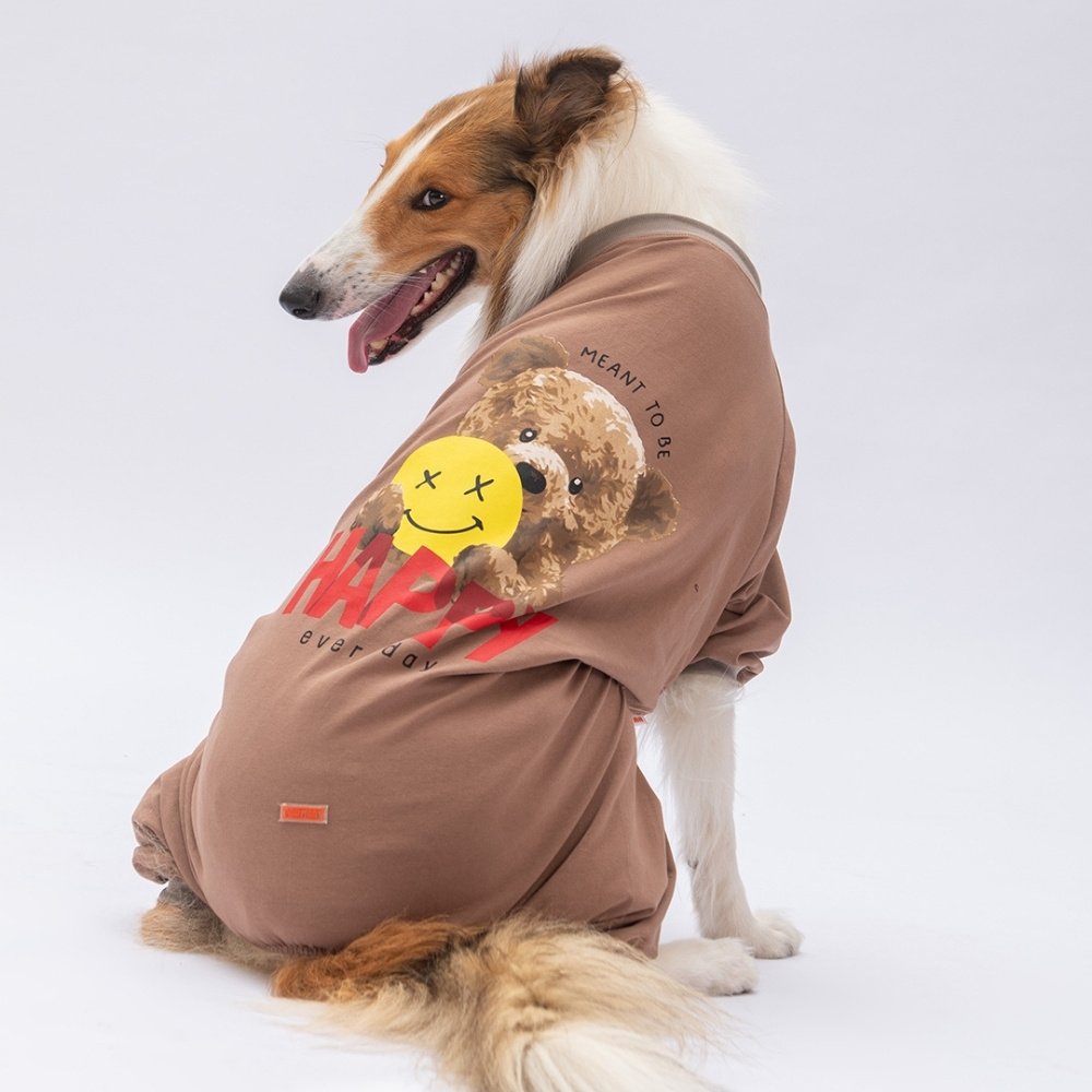 PawStar Happy Teddy Bear Büyük Irk Pijama Tulum