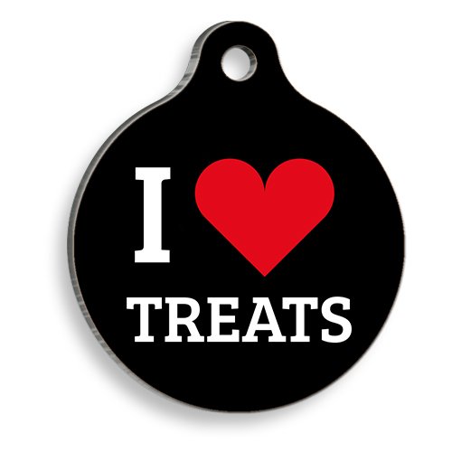 I Love Treats Yuvarlak Kedi ve Köpek Künyesi Medium 3 cm