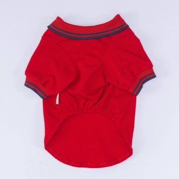 PawStar Kırmızı Marine Polo Yaka T-Shirt