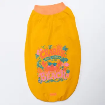 PawStar 26851 Sarı Crabby Beach Büyük Tişört