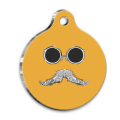 El Çizim İllüstrasyon Yuvarlak Kedi Künyesi Medium 3 cm