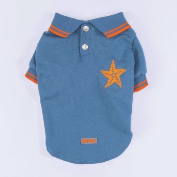 PawStar Mavi Marine Polo Yaka T-Shirt