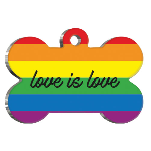 Love is Love Kedi Köpek Künyesi Medium 2,6 x 3,8 cm
