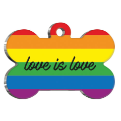 Love is Love Kedi Köpek Künyesi Medium 2,6 x 3,8 cm