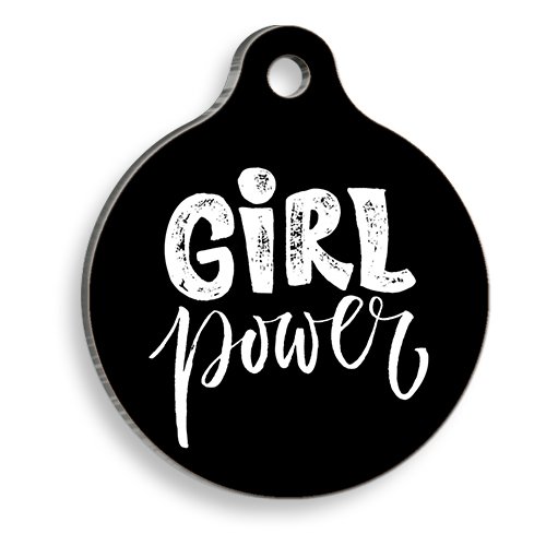 Girl Power Yuvarlak Kedi ve Köpek Künyesi Small 2,5 cm