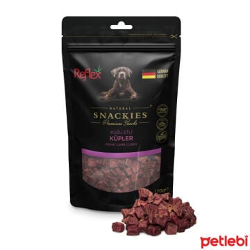 Reflex Snackies Natural Kuzu Etli Küp Tahılsız Köpek Ödül Maması 170gr