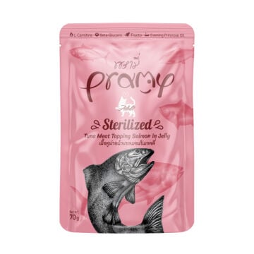 Pramy Jöle İçinde Somonlu ve Ton Balıklı Kısırlaştırılmış Kedi Konservesi 70gr