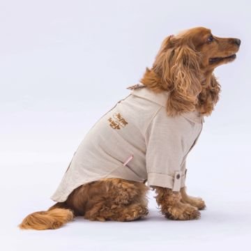 PawStar  Bej Linen Look Gömlek