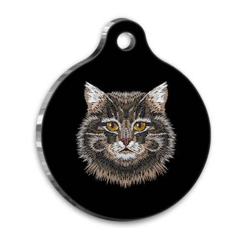 Manine Cool Gri Yuvarlak Kedi Künyesi Small 2,5 cm