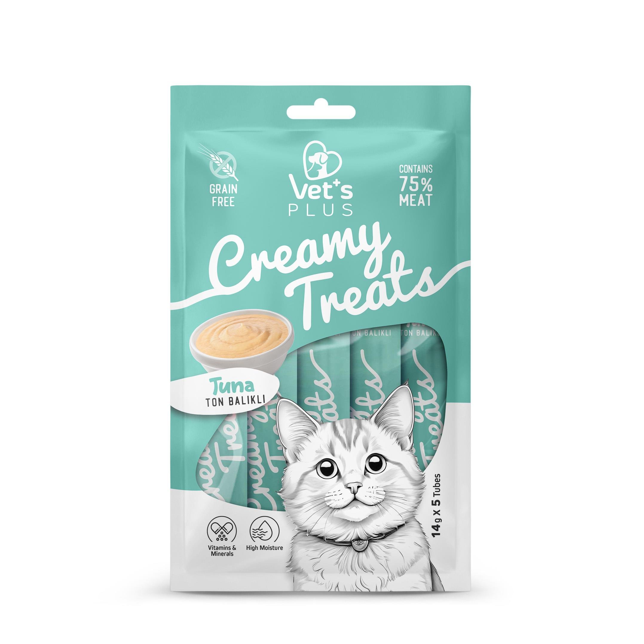 Vet's Plus Ton Balıklı Krema Kedi Ödül Maması 14gr (5'li)