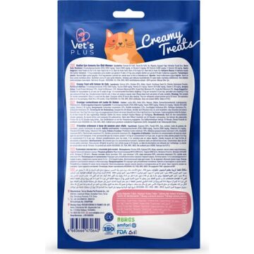 Vet's Plus Somonlu Sıvı Kedi Ödül Maması 14gr (5’li)