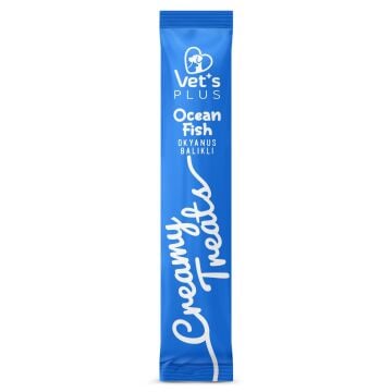 Vet's Plus Okyanus Balıklı Krema Kedi Ödül Maması 14gr (5'li)