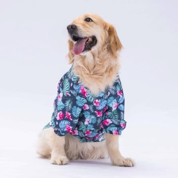 PawStar Floral Desenli Büyük Irk Gömlek