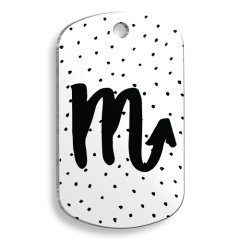 Beyaz Renk Akrep Burcu Asker Şekilli Kedi ve Köpek Künyesi Large 2,9 x 5 cm