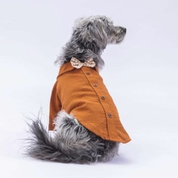 PawStar  Kahverengi Linen Look Gömlek