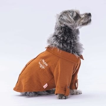 PawStar  Kahverengi Linen Look Gömlek