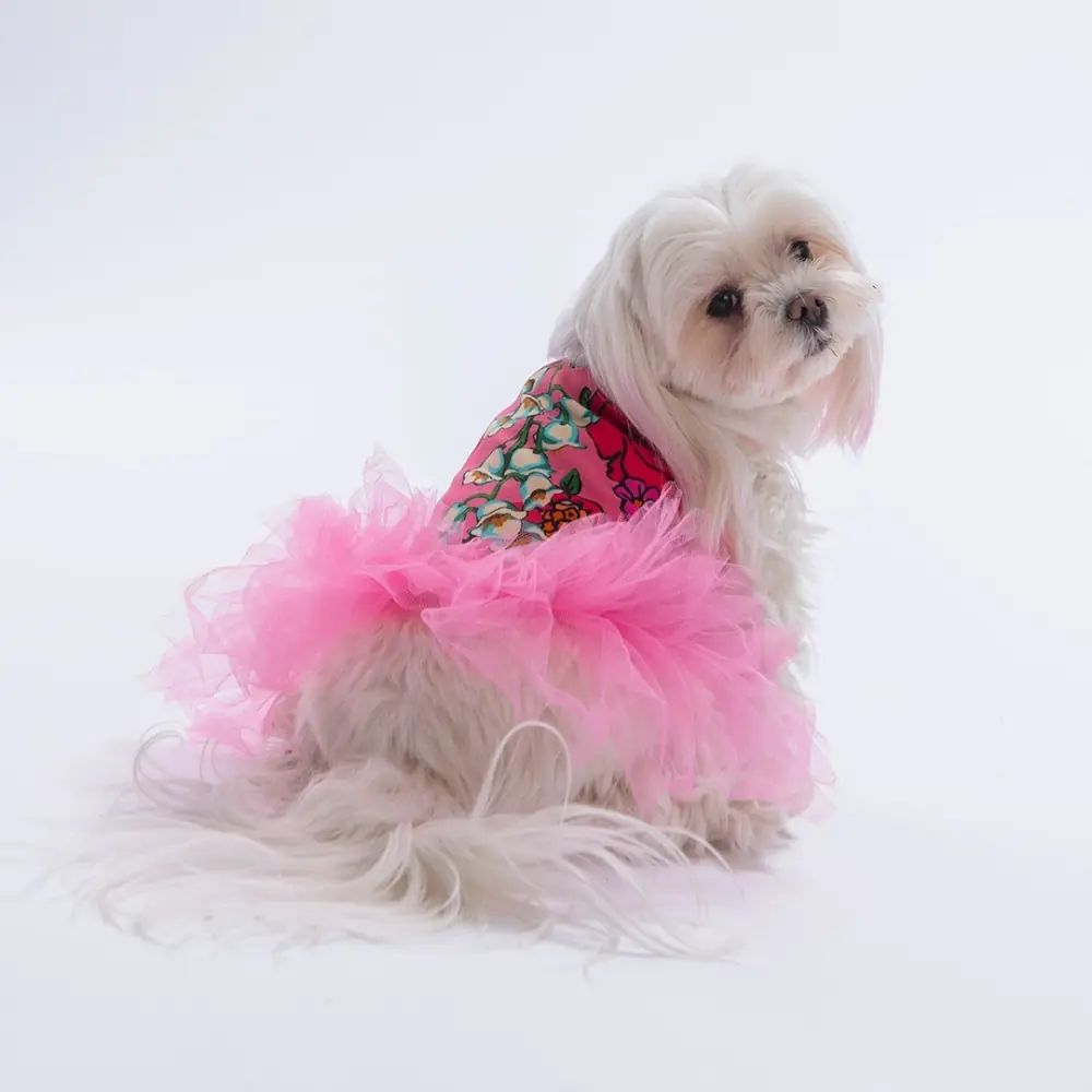 PawStar 26306 Pembe Wildflowers Elbise