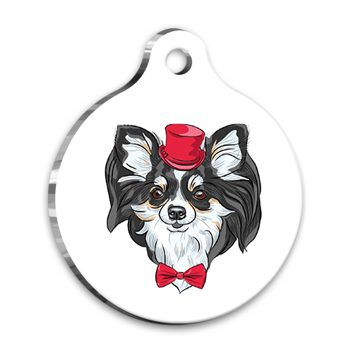 Tasarım Chihuahua Breeds Yuvarlak Köpek Künyesi Medium 3 cm