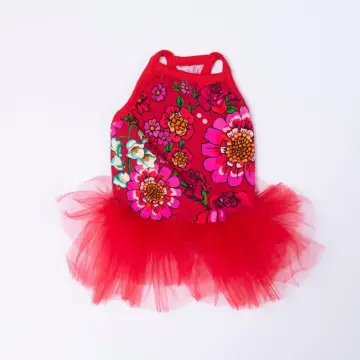 PawStar 26304 Kırmızı Wildflowers Elbise