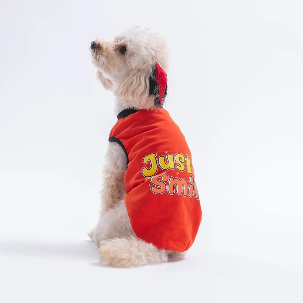 PawStar 26825 Kırmızı Just Smile Tişört