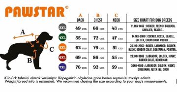 PawStar Kırmızı Charles Büyük Irk Yağmurluk Mont